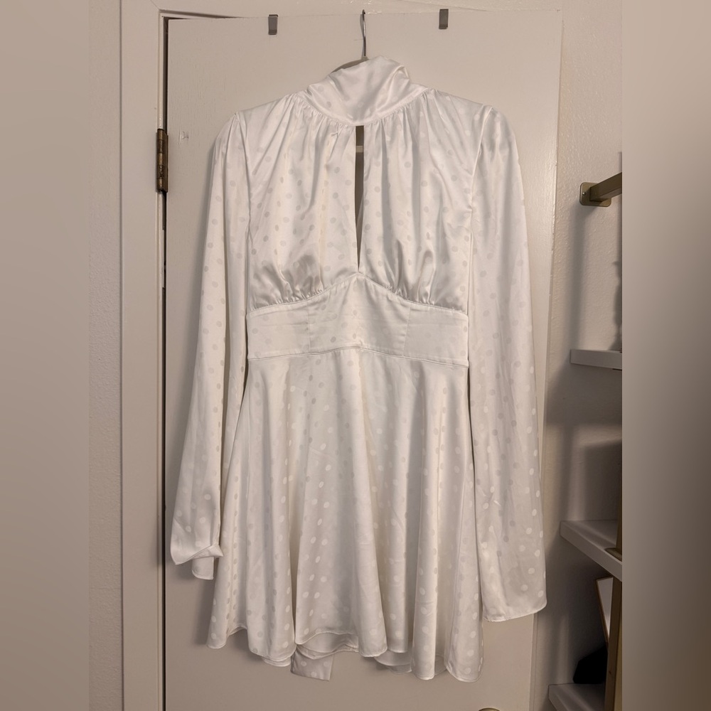 LPA x Revolve Ivory Rosetta Fit & Flare Dress | Size M